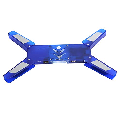 Generic Laptop Cooling Pad Fan with USB Hub Portable Blue Cooler for Various Laptop Sizes Compact Design