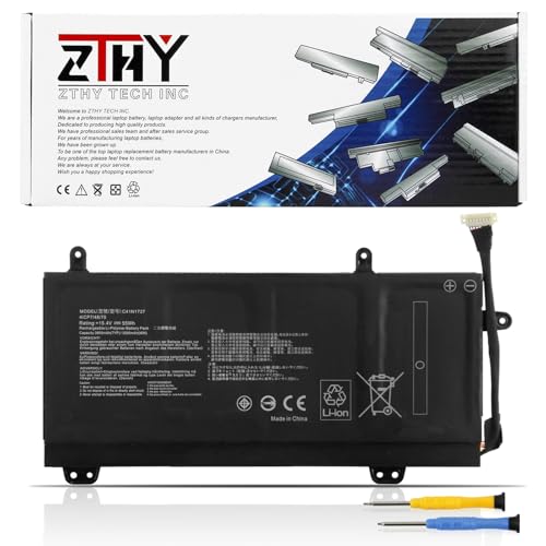 ZTHY C41N1727 Laptop Battery Replacement for Asus Zephyrus M GM501 GM501G | GM501GM GM501GS ROG GU501 GU501G GU501GM GM501G-SEI006T GM501GS-EI015T GU501GM-BI7N8 GM501GM-EI005T GM501GS-EI003T 15.4V 55Wh - size: 11.81*4.13*0.16 inch C41N1727