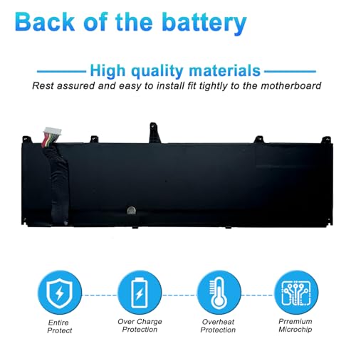 MN06XL Laptop Battery Replacement for Hp ZBook Studio G9 62U44EA 6W3L4PA 734Y9PA 62U27EA 62U49EA Series Laptop M82220-1C1 M82230-005 MN06XL TPN-IB0M Battery 11.58V 86Wh 7130mAh - size: 11.78*4.09*0.32inch MN06XL