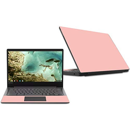 MightySkins Skin Compatible with Lenovo Chromebook S330 (2018) - Solid Blush | Protective, Durable, and Unique Vinyl Decal wrap Cover | Easy to Apply, Remove, and Change Styles | Made in the USA