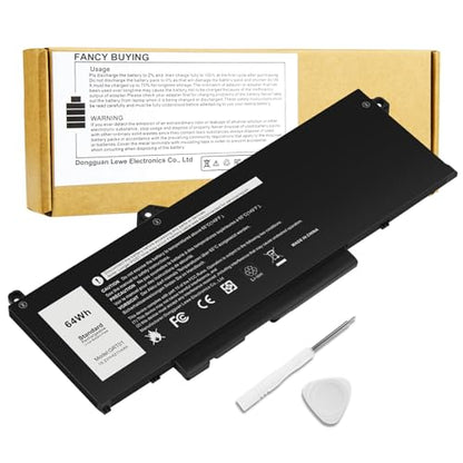 GRT01 0P3TJ VXD57 Laptop Battery for Dell Latitude 15 5521 5531 14 5421 5431 Precision 3470 3561 3571 3581 3591 Mobile Workstation Alienware m17 R5 AMD Series Gaming R05P0 00P3TJ 05RGW 9JRV0 0R05P0 - size: 9.21*3.46*0.28inch GRT01-R1
