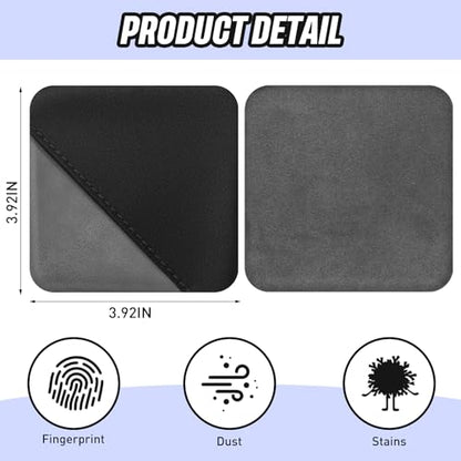 Hahafelt 4 Pcs Car Screen Cleaner Car Touch Microfiber Screen Cleaner Cloth Cleaning Wipes Interior Pad for Vehicle Dashboard LCD Accessories 4.13×4.13 Inches(Square) - style: Square