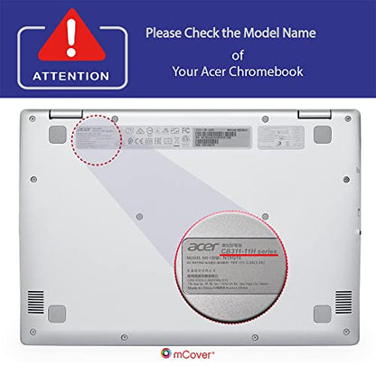 mCover Case Compatible for 2021~2022 11.6" Acer Chromebook 311 CB311-11H (180° Hinge) & Spin 311 CP311-3H Series Convertible ONLY (NOT Fitting Other Acer Models) - Aqua - color: Aqua