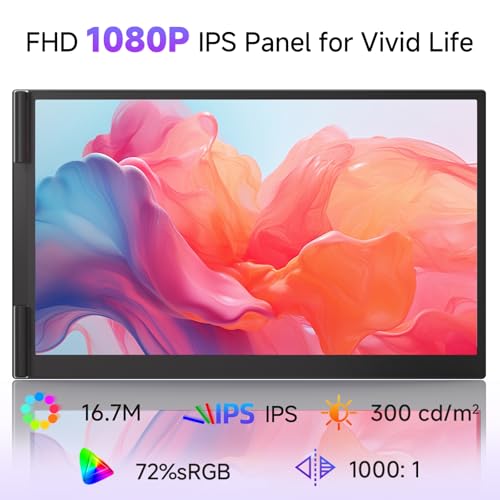 14" Laptop Screen Extender, 0.19" Ultra-Thin Laptop Monitor, Stable Damping Stand with 90° Rotation, 180° Rotation Dual Screen, Extra Compatible with Windows/Mac/Android/Switch/PS Fits 13"-17" Laptops - size: 14.1" Screen Extender