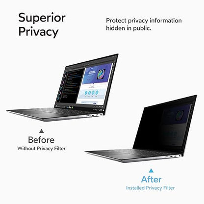 MOBDIK 14 Inch Laptop Privacy Screen Filter for 16:9 Aspect Ratio | 2 Pack Removable Laptop Privacy Screen Shield, Anti-Spy, Anti-Glare Blue Light Filter, Anti-Scratch