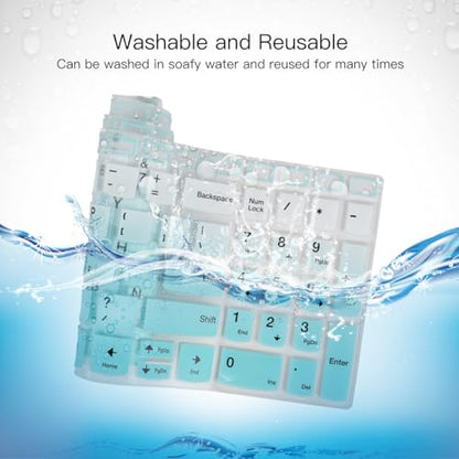 Keyboard Cover for 2023 2022 Lenovo IdeaPad 1/IdeaPad 1i 15.6 inch Laptop 15IGL7 15ADA07 15IAU7 15ALC7 15IJL7 15IGL7, New Lenovo IdeaPad 1 15IGL7 15.6 US Layout Keyboard Cover Skin, Ombre Mint - color: Ombre Mint