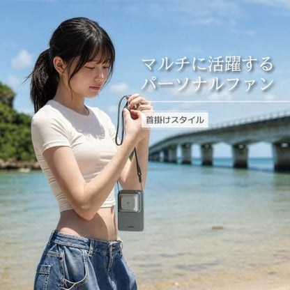Claymore Clip Fan S Plus - Wearable Personal Fan with Ice Cooling Panel, Ultra-Slim Desk & Belt Clip Fan, USB-C Rechargeable, Quiet Motor for Outdoor Work, Travel, Golf, Hiking and Office