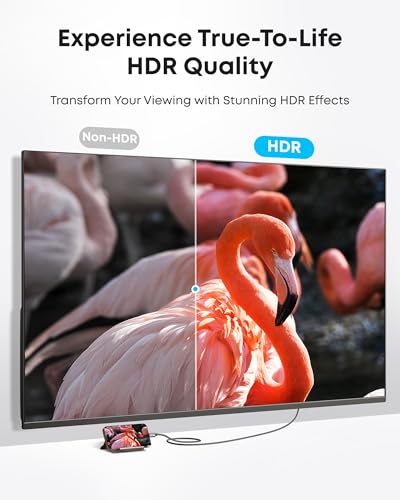 Anker HDMI Cable, 4K@60Hz Ultra-Fast USB C to HDMI Cord, 3ft | Nylon-Braided Cable with Advanced Shielding, HDR, Thunderbolt 5/4/3 Compatible, for MacBook, iPad, iPhone, HD TV, Black - size: 3FT