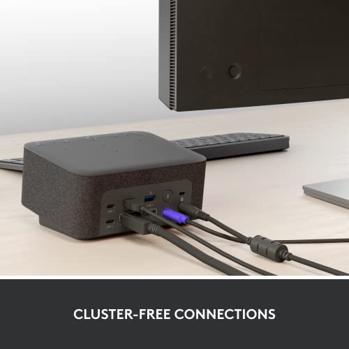Logitech - Logi Dock, All-in-One USB C Laptop Docking Station, Speakerphone, Noise Canceling Mics, Bluetooth, HDMI, for Windows/macOS, Certified for Microsoft Teams Graphite - color: Graphite, style: Microsoft Teams