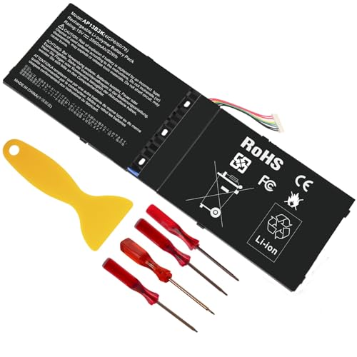 ASUNCELL AP13B3K Laptop Battery for Acer Aspire R7-571 R7-571G R7-572 R7-572G Notebook 4ICP6/60/78 KT.00403.015 AL13B3K 15V/3560mAh/53Wh - size: AP13B3K 12.13 × 4.72 × 1.30 in