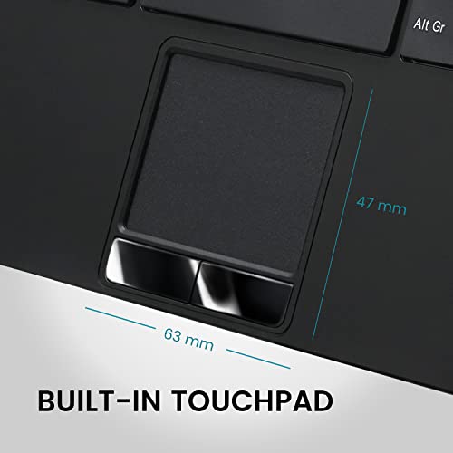 Perixx PERIBOARD-525 US, Wired Mini USB Keyboard with Touchpad - X Type Scissor Keys - 11.18x7.17x1.1 Inches - Build-in 2 USB Hubs - US English - style: Touchpad Keyboard