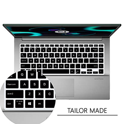 Silicone Keyboard Cover for ASUS VivoBook S14 S433 S435 M433 M413 X413 K413, VivoBook Flip 14 TM420IA/UA K, ZenBook 14 UX435 Q407IQ,for Asus 14" E410 L410 ZenBook 14 UX435EG Q407IQ, Black - color: Black