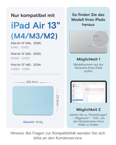 MOFT Dynamic Folio Tablet Stand for Desk Compatible with iPad Air 13-inch (M4 2026 /M3 2025 / M2 2024), Slim Magnetic Tablet Holder Case with 20+ Viewing Angles, Soothing Mist x Misty Cove - color: Soothing Mist x Misty Cove, size: iPad Air 13"(M4 2026//M