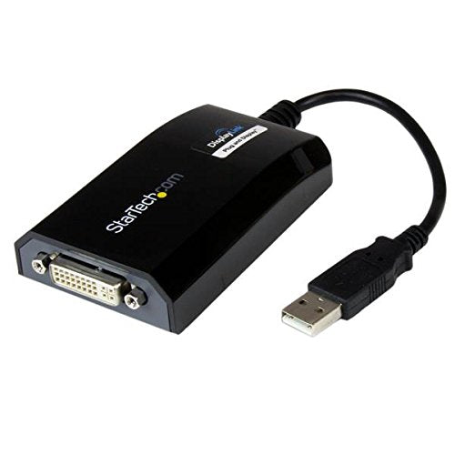 StarTech USB-A 2.0 to DVI Adapter, 1920 x 1200, USB powered (USB2DVIPRO2) | USB to DVI external video and graphics card, Dual monitor display cable, Mac and Windows