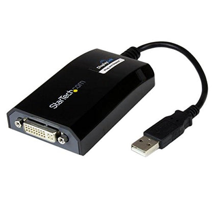 StarTech USB-A 2.0 to DVI Adapter, 1920 x 1200, USB powered (USB2DVIPRO2) | USB to DVI external video and graphics card, Dual monitor display cable, Mac and Windows