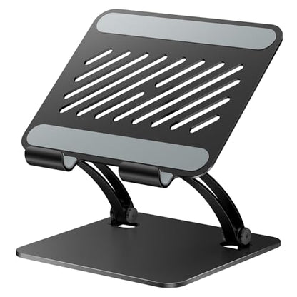 tounee Tablet Holder Stand, Dual Rod Adjustable Aluminum Desktop Stand, Compatible with 4.7-16.9" iPads, Surface Tablets, Portable Monitor, Kindle and More (Black) - color: Black