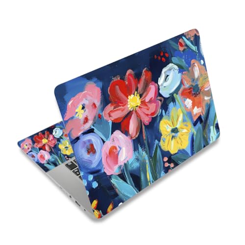 12 12.1 13 13.3 14 15 15.4 15.6 in Skin Laptop Sticker Decal, Netbook Skins for Notebook, Universal Vinyl Laptop Decor Cover, Waterproof Art Design Protector Easy to Apple I Flowers Watercolor - color: Flowers Watercolor