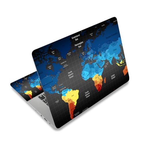 Laptop Skin Sticker Decal,12" 13" 13.3" 14" 15" 15.4" 15.6 inch Laptop Skin Sticker Cover Art Decal Protector Notebook PC (Map) - color: Map