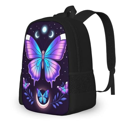Travel Laptop Backpack, Water Resistant Computer Bag, Fashion Durable Travel Bag For Women Men Magic Moon Moth Mystical Goth Astrology Art - color: Color573