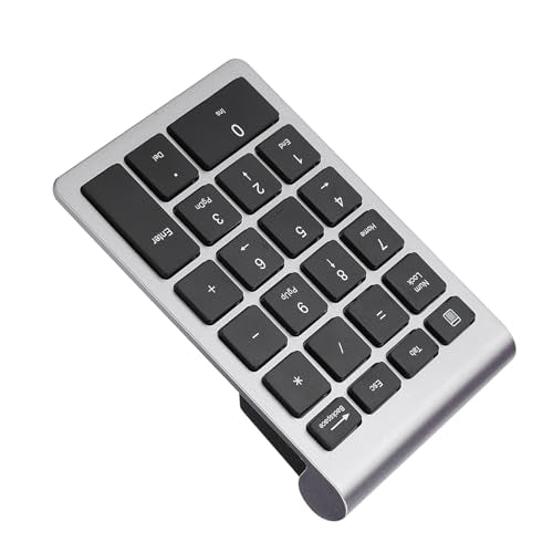 Numeric Keypad with Mice, 2.4G Number Pads and Mouse and USB Receiver Kit for PC Laptop, 22-Key | Number Lock | LED Indicator (Iron Grey) - color: Iron Grey