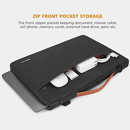 NIDOO 13-14 Inch Laptop Shoulder Bag Sleeve Case Protective Notebook Bag for 13.5 Inch Surface Laptop 3 4 5/14.4" Surface Laptop Studio/ThinkPad P14s L14 T14 / Chromebook S345 / HP Pavilion 14 - color: Dark Gray - Shoulder, size: 13 -13.3 inch