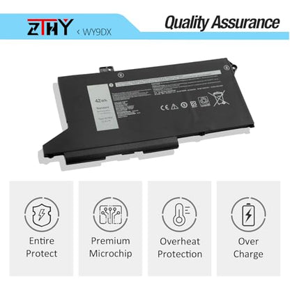 WY9DX Laptop Battery 42Wh Replacement for Dell Latitude 14 5420 15 5520 | Precision 15 3560 Series P137G P137G001 P104F P104F001 P104F002 1K2CF 01K2CF 0M3KCN 075X16 WK3F1 005R42 11.4V 3500mAh 3-Cell - size: 8.46*3.9*0.2inch WY9DX