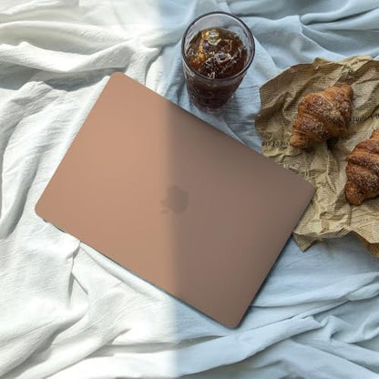 Anban Compatible with MacBook Air 13 inch Case M1 2021 2020 2019 2018 A2337 A2179 A1932 Touch ID, Matte Plastic Hard Shell+2 Keyboard Cover+Screen Protector for MacBook Air 13.3 inch Case, Brown - color: Brown