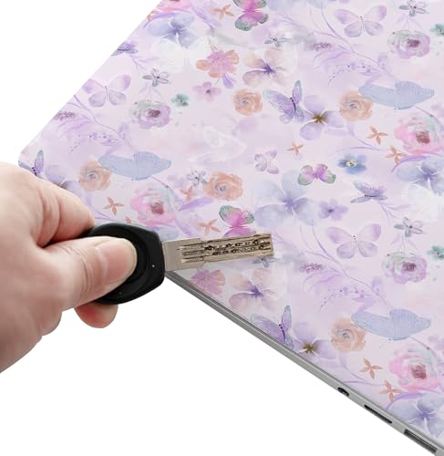 Laptop Skin Sticker 12.1 13 13.3 14 15 15.6 Inches Netbook Sticker Decal Reusable Universal Notebook PC Art Personalized Protector by AORTDES (AD-NEK-77 Flowers & Butterflies) - color: Flowers & Butterflies