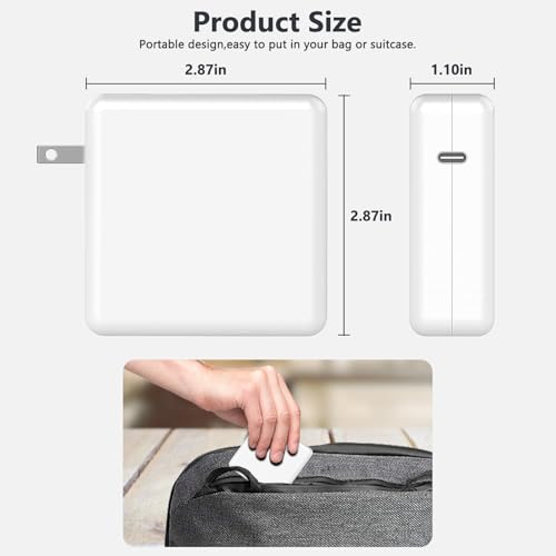JEIBAO Mac Book Pro/Air Charger - 100W USB C Fast Charger Compatible with MacBook Pro/Air, M1 M2 M3 M4 M5, ipad Pro and All USB-C Laptops and Phones, 6.6ft Charger Cable - color: White