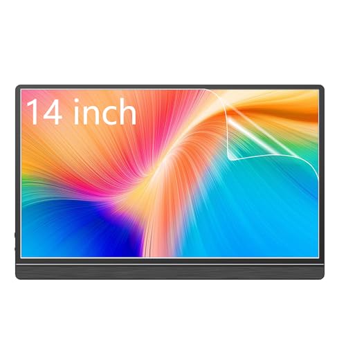 2-Pack HD Clear 14 Inch Portable Monitor Screen Protector, for ARZOPA/MNN/KYY/VILVA/ASUS/FANGOR/ViewSonic/QQH Portable Monitor，High Definition Anti-Scratch Clear Shield for 14’’ Portable Monitor
