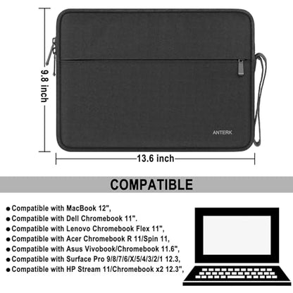 Laptop Sleeve 13 Inch, Water Resistant Traveling Computer Cover with Handle | Laptop Case, Shockproof Protective Carrying Laptop Bag Compatible for 14 Inch MacBook Air/Pro, HP, Dell, Asus, Lenovo, Black - color: Black, size: 13 Inch
