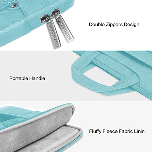 MOSISO Laptop Shoulder Bag Compatible with MacBook Pro 16 inch M5 M4 M3 M2 M1 2026-2019/Pro 15 A1398, HP Acer Dell Lenovo ASUS Notebook,Polyester Flapover Briefcase Sleeve Case, Mint Blue - color: Mint Blue, size: 16 inch