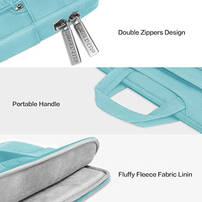 MOSISO Laptop Shoulder Bag Compatible with MacBook Pro 16 inch M5 M4 M3 M2 M1 2026-2019/Pro 15 A1398, HP Acer Dell Lenovo ASUS Notebook,Polyester Flapover Briefcase Sleeve Case, Mint Blue - color: Mint Blue, size: 16 inch