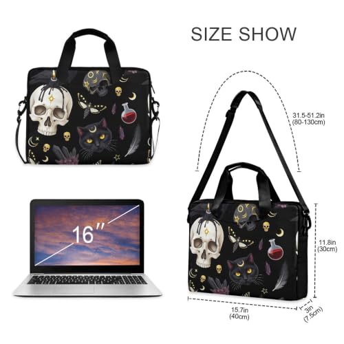 MNSRUU Laptop Bag for 15.6 inch Black Gothic Bats - color: Moth Th0010