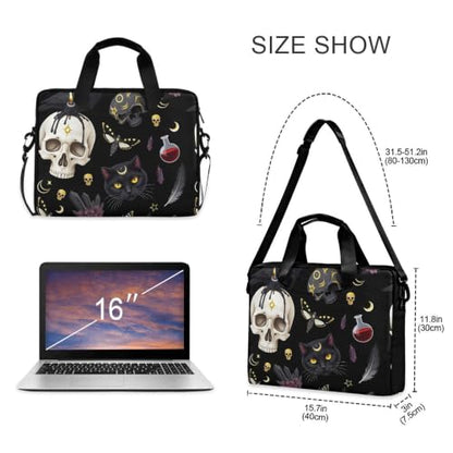 MNSRUU Laptop Bag for 15.6 inch Black Gothic Bats - color: Moth Th0010