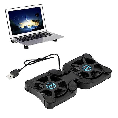 Laptop Cooling Base Foldable Laptop Notebook Cooler Cooling Pad Ergonomic Ventilated with Fans Fits 11-18 Inches Notebook Cooling Base