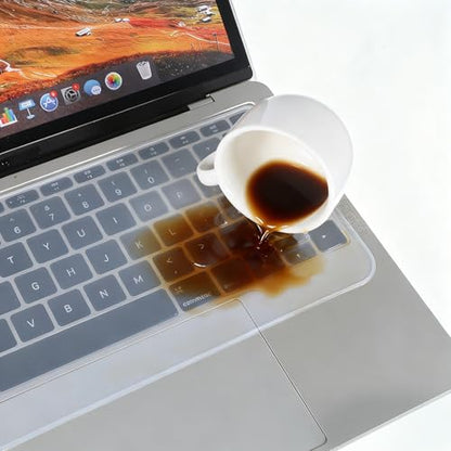 2pcs Universal Keyboard Cover Protector Skin for Laptop Notebook 15.6"-17.3" Clear Laptop Notebook Keyboard Covers 15.6" 16" 17.3" Ultra Thin Silicone Waterproof Dustproof Keyboards Protectors