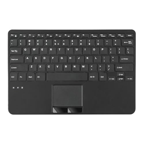 Perixx PERIBOARD-725 Wireless Keyboard with Touchpad - Multi-Device Connection with 2.4G and Bluetooth - Silent Scissor Keys - 11.18x7.17x1.1 Inches Dimension - US English - style: Wireless Multi-device