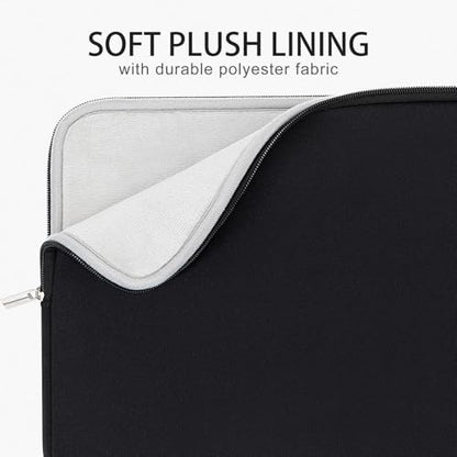 RAINYEAR 14 Inch Laptop Sleeve Case Compatible with 14 Inch Laptop Computer PC Notebook Ultrabook, Protective Soft Padded Lightweight Laptop Carrying Bag Cover, Black - color: Black, size: 14 Inch