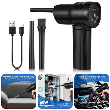 DOITOOL Electric Compressed Air Dust Blower Cordless Rechargeable for Electronics Keyboard Car Home Cleaning