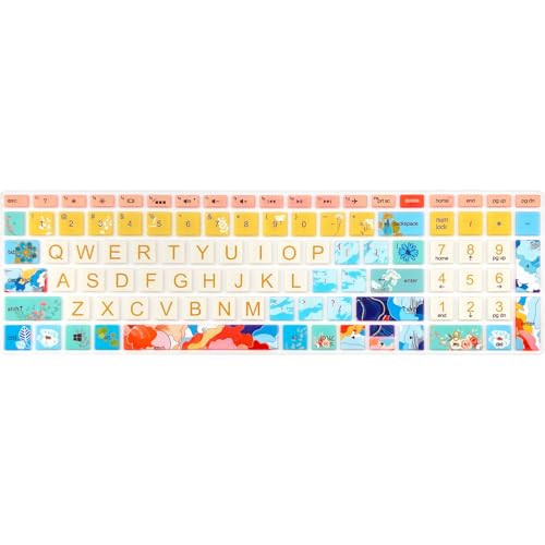 Keyboard Cover for HP Envy x360 15m-bp/bq /2020 2019 HP Pavilion 15/ HP Pavilion x360 15.6” Series/HP Envy 17 17.3" Series/HP Laptop 15t 17t 17-ca0011nr 17-by0040nr, Litter Flowers - color: Litter Flowers