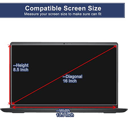 16 inch Anti Blue Light Screen Protector for HP/Dell/ASUS/Samsung/Lenovo/Acer/MSI/Razer Blade/LG Gram All 16" Laptops with 16:10 Aspect Ratio Laptop Eye Protection Film - size: 16 Inch 16:10
