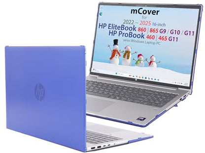 mCover Case Only Compatible for 2022～2025 16" HP ProBook 460 | 465 G11 & EliteBook 860 | 865 G9 G10 G11 Series Windows Notebook PC (Not for Other HP Models)- Blue - color: Blue