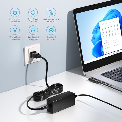 65W 16Tips Universal Laptop Charger Power Supply AC Adapter for HP Lenovo Dell Asus Acer Samsung LG IBM Google Toshiba Sony Fujitsu Gateway Notebook Ultrabook Fast Chromebook Charger Cord