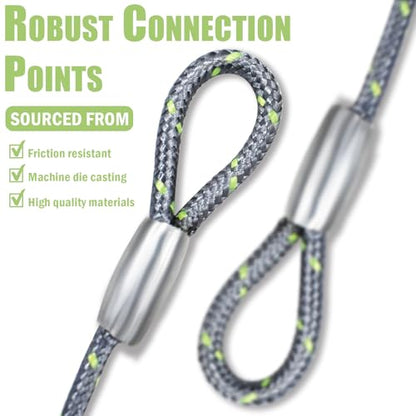 0.13IN Security Steel Cable 4/6/10/15FT Lengths Bike Lock Cable, Cable Rope, Stainless Steel Cable with Loops for Safety and Security - color: Gray, size: 4ft（2Pack）