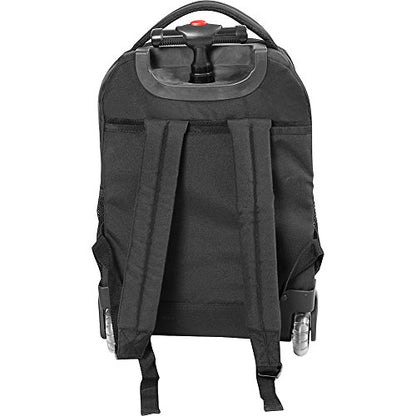 J World Sunny Rolling Backpack for Kids. Roller Bag With Wheels, Geo Blue - color: Geo Blue