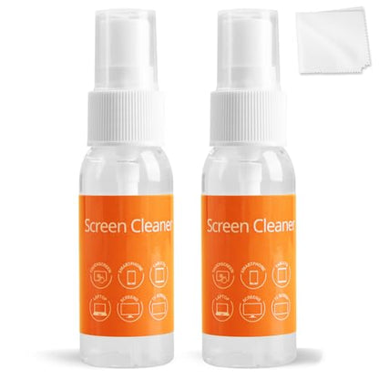Ordilend Screen Cleaner Refill Kit for Keyboard Cleaning Kit Laptop Cleaner | Streak-Free Spray, for Computer, Phone, Pad, Includes Microfiber Cloth, 60ML