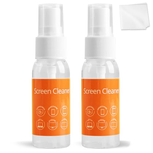 Ordilend Screen Cleaner Refill Kit for Keyboard Cleaning Kit Laptop Cleaner | Streak-Free Spray, for Computer, Phone, Pad, Includes Microfiber Cloth, 60ML