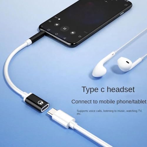 USB C to 3.5mm Analog Audio Adapter, Pure Analog Signal Headphone Converter with Noise Cancellation for Type-C Devices (Pink)