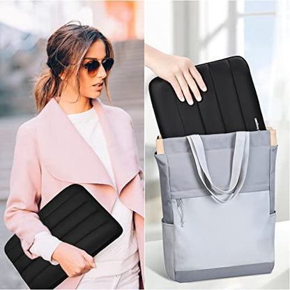 Bagasin 13.3 14 Inch Puffy Laptop Sleeve Case for MacBook Pro 14 | Compatible with MacBook Pro 14 M1-M5 2026, Fits HP Dell ASUS Lenovo 13.3-14 inch notebooks - color: Black, size: 13-13,3